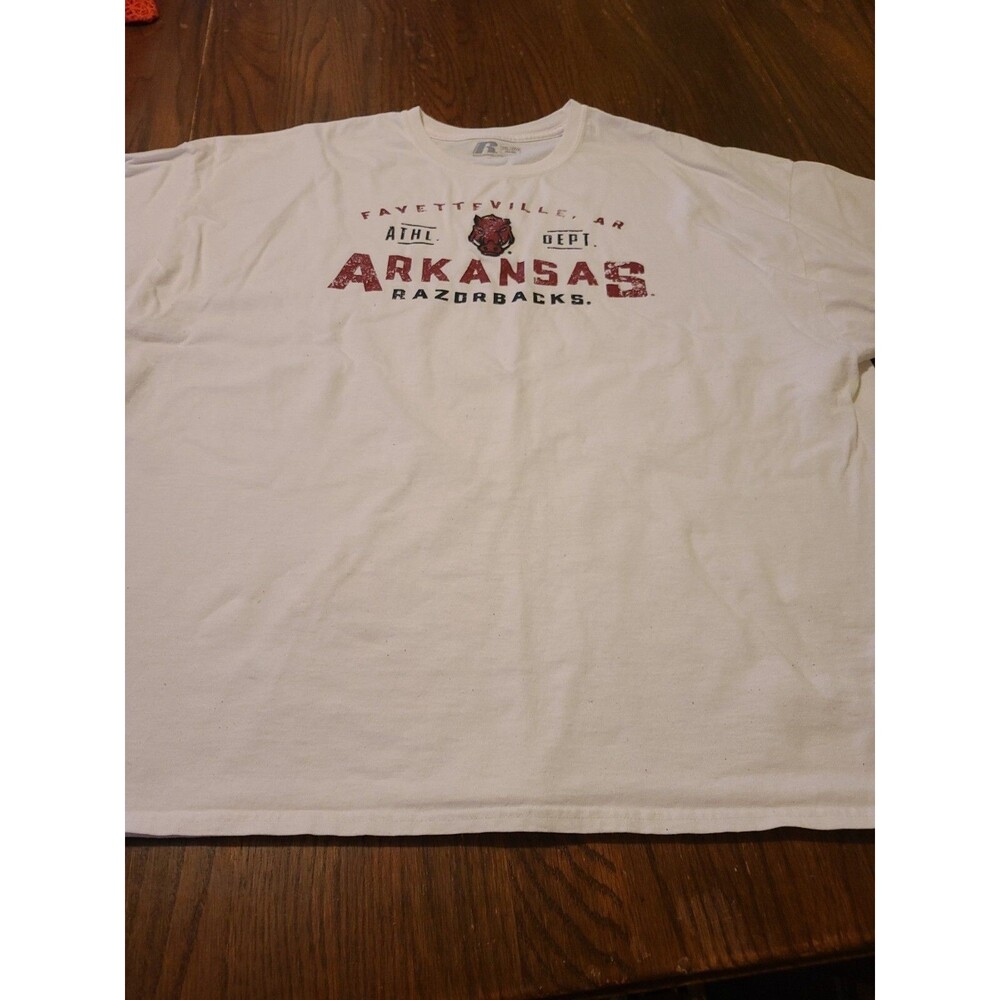Arkansas T-Shirt White, Hogs Razorback Adult 3X Large